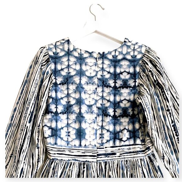 Anthropologie Behati Blue Print Mini Dress size S, NWT - Picture 12 of 16